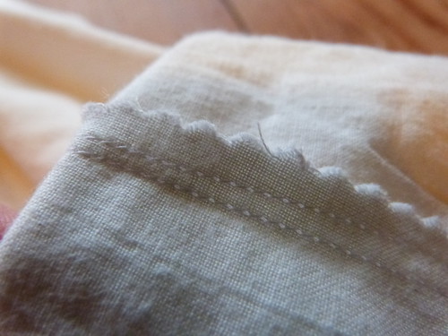 Side Seams: Double-Stitched Then Pinked