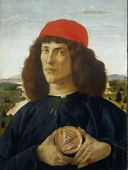 Painting of Man holding medal