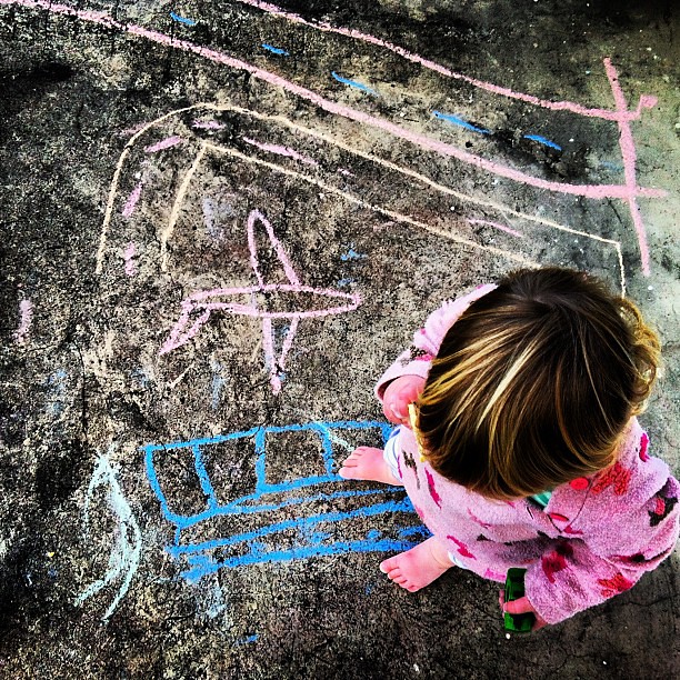 In the city #chalk #concrete #play