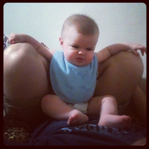 A throne made of Daddy #baby #iphoneonly