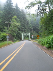 A steel bridge in the gorge