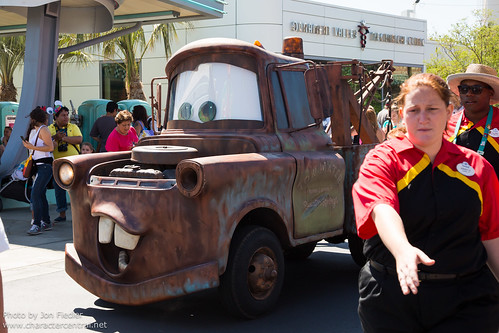 Disneyland July 2012 - Mater drives through Radiator Springs