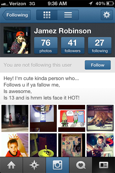 James On Instagram