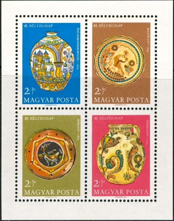 Blok známok Maďarsko 1968, Známkový deň - maďarská keramika