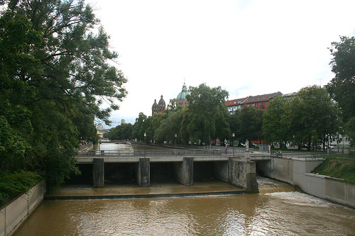 Maximiliansbrücke - Blick in Richtung Praterinsel & St. Lukas