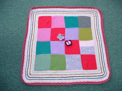 Thanks to the Craft Groups in the UK for sending in these Knitted squares and to Sally A for assembling this gorgeous blanket.