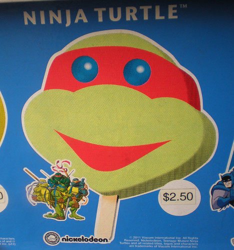 Blue Bunny :: Teenage Mutant Ninja Turtle 'Face' Bars - vendor sticker strip ii (( 2011 )) 