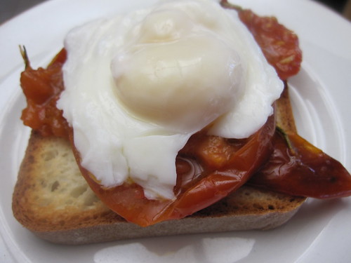 WITH POACHED EGGS