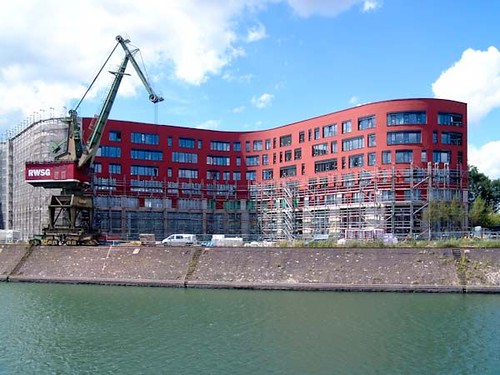 Landesarchiv-NRW-Baustelle im Duisburger Innenhafen