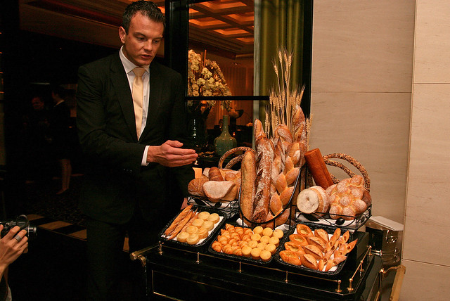 The bread trolley has over 15 types of bread