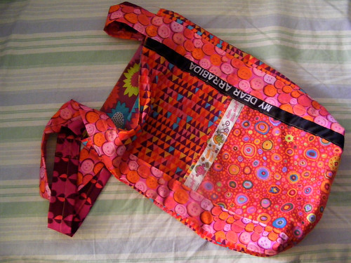 Sewing new school bags....