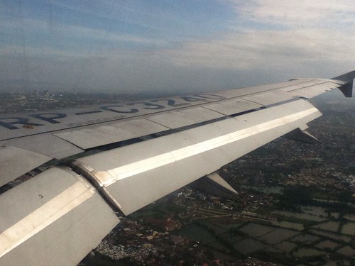 Plane approaching Manila
