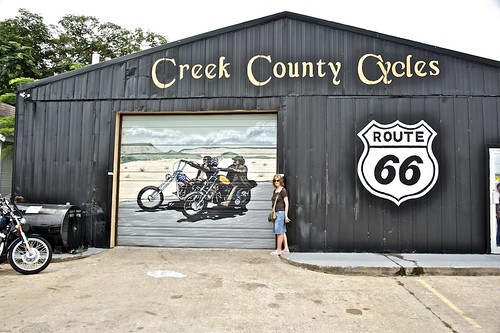 Route 66 Tulsa Oklahoma  Creek County Cycles by Paul Samaras Photography