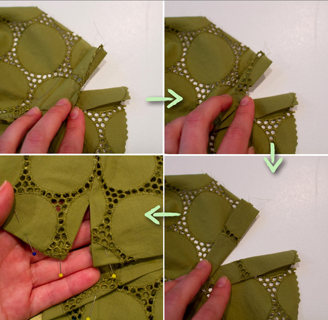 green eyelet tunic tutorial by skirt as top
