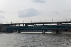 Luzhnetsky Metrobridge and Vorobyovy Gory station