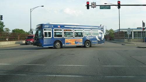 Pace bus at North Harlem and West Bryn Mawr Avenues.  Chicago Illinois. July 2012. by Eddie from Chicago
