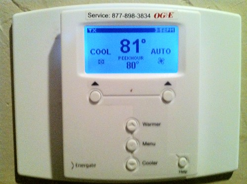 Our smart thermostat from OG&E