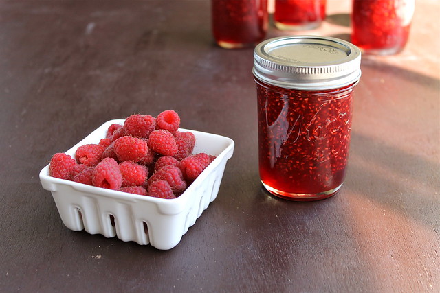 Raspberries and their jam