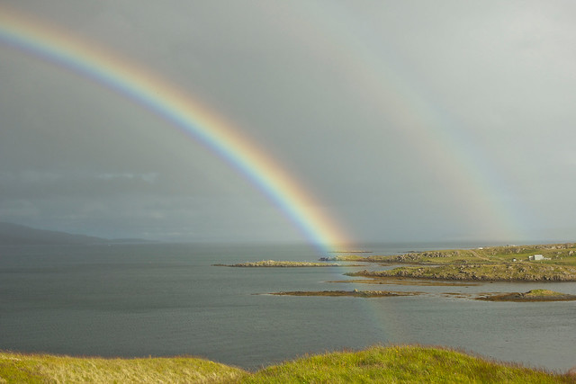 Regnbogi í Steingrímsfirði á Ströndum / A Double Rainbow