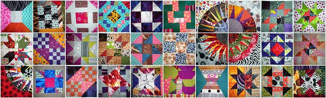 Quilt Block Mosaic Part 2 - made from 4 different QALs