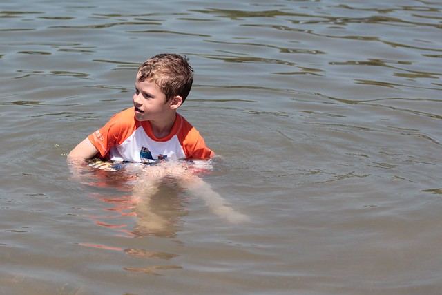 Benjamin at the swim pond