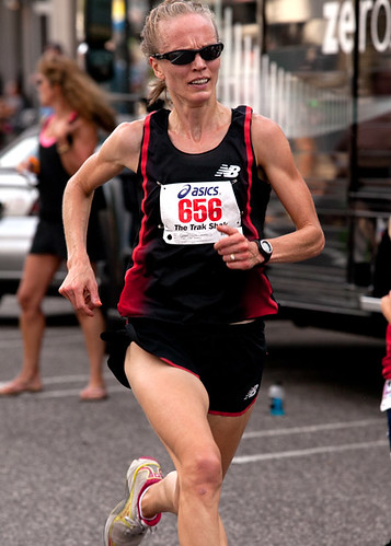 1st place female Carmen Husser 2012 Twilight Retro Run by Alabama Runs