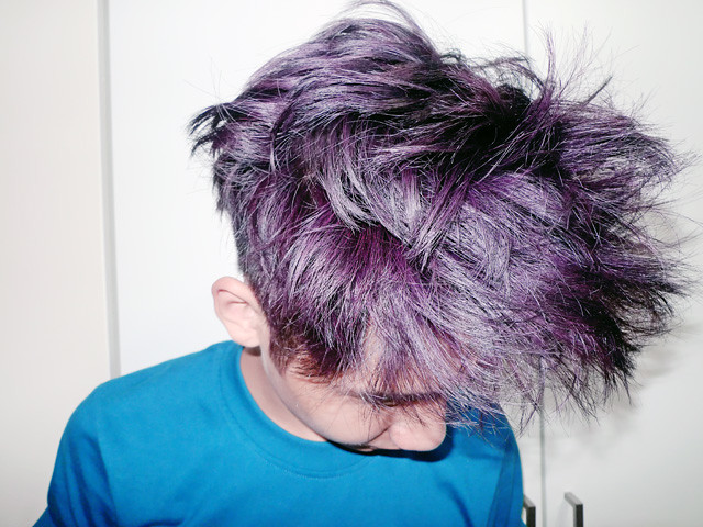 mauve dark purple hair