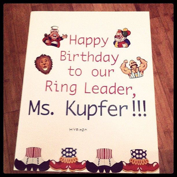 First room mom duty complete! Door poster and all the kids will sign it. Teacher's Bday this week .