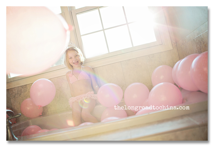 Princess Sarah Sitting in her Balloons BLOG