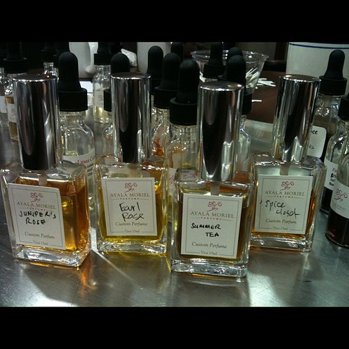 Custom natural perfumes from the July 7th  class at Alex Sandor's studio