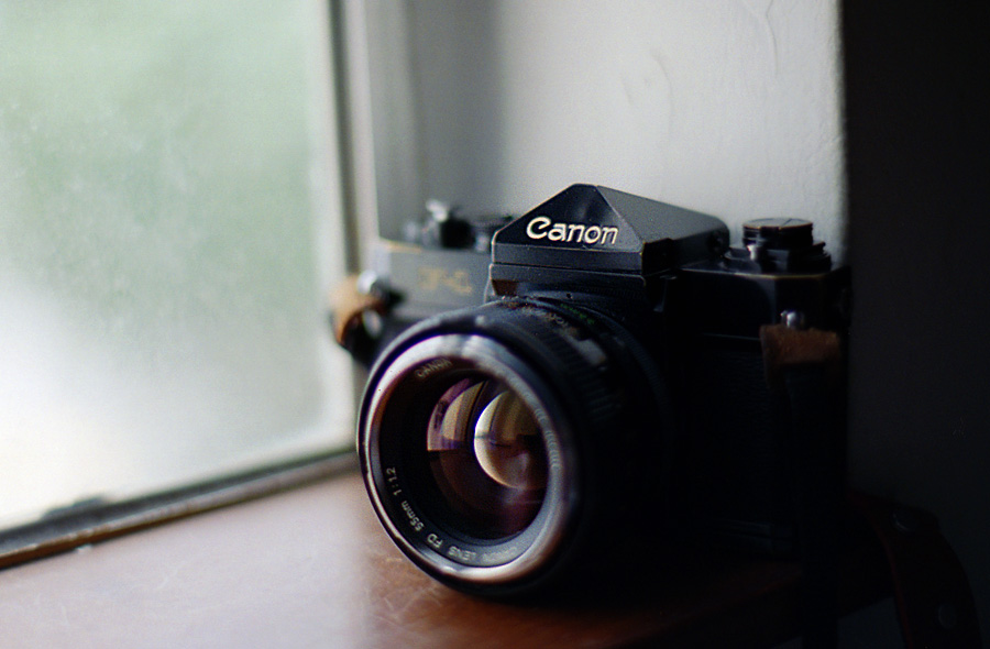 Canon old F-1 + FD 55/1.2