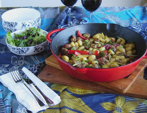 Italian Sausage with Gnocchi & Red Peppers 3