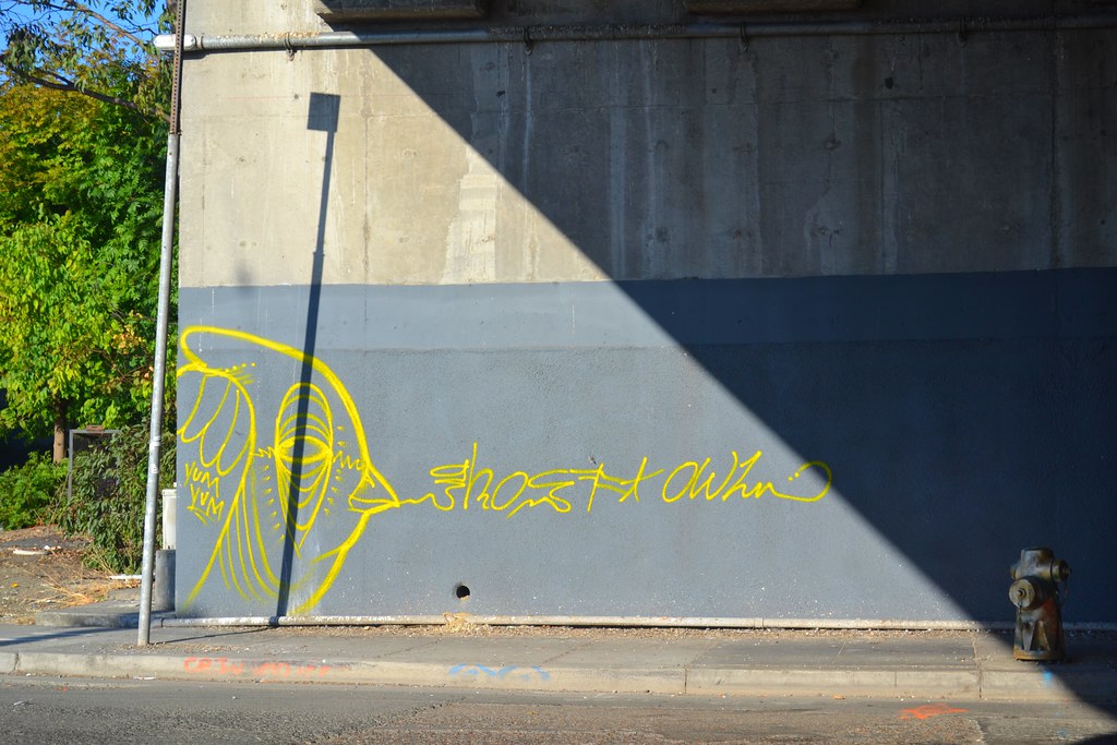 Ghost Owl, Graffiti, Yumm Yumm, Street Art, Oakland, 