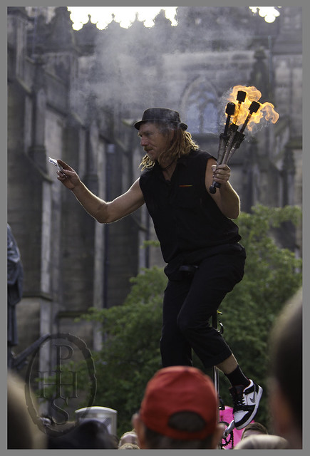 Unicycling and Fire Juggling St. Giles Cathedral Edinburgh Festival (101)