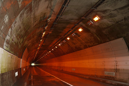 Tunnel near Ashibetsu Lake (Route 452, Hokkaido, Japan)