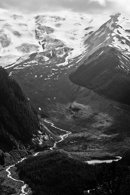 Glacial Valley, Rainier
(B&W)