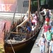 Visitors to Helge Ask reconstruction Viking Royal Barge