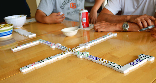 Epic game of dominoes