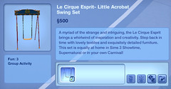Le Cirque Esprit- Little Acrobat Swing Set