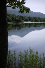 A mirror lake on the five-lake walk on the Shiretoko Peninsula (Hokkaido, Japan)
