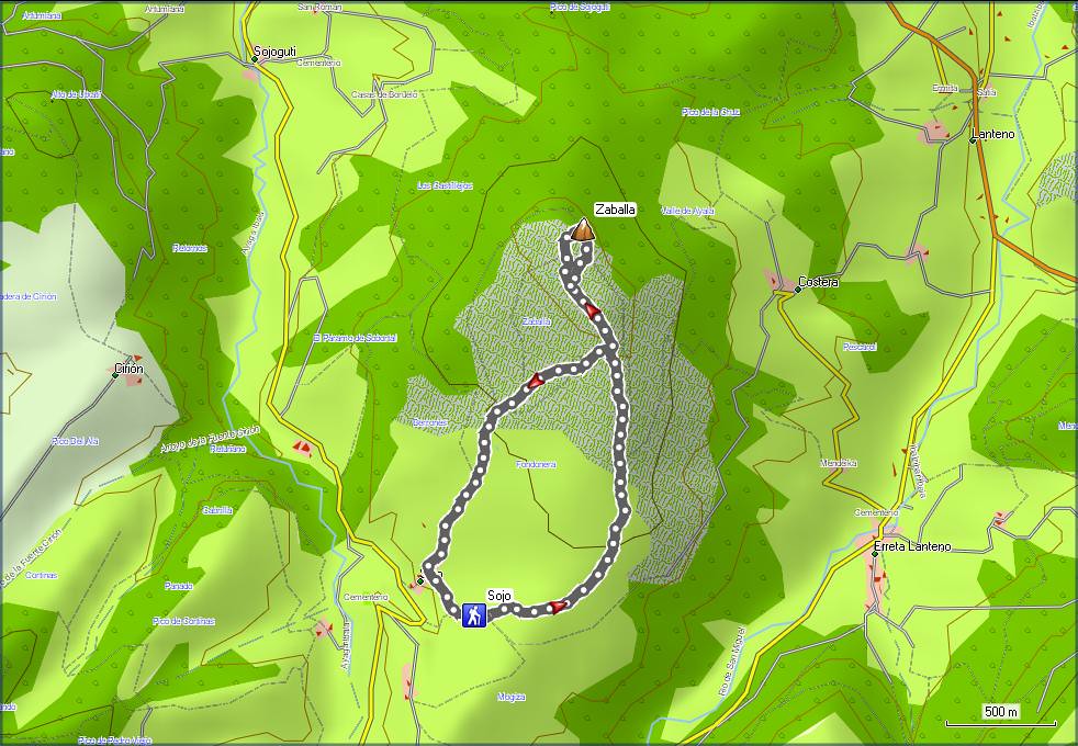 Mapa 2012_08_11 Zaballa desde Sojo