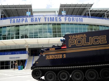 RNC Tampa
police tank