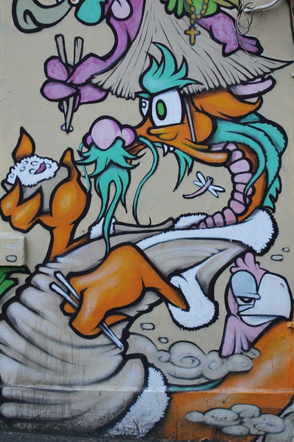 Melbourne Street Art  by www.drewfunk.com - China Express Dragon - 265 Little Lonsdale St