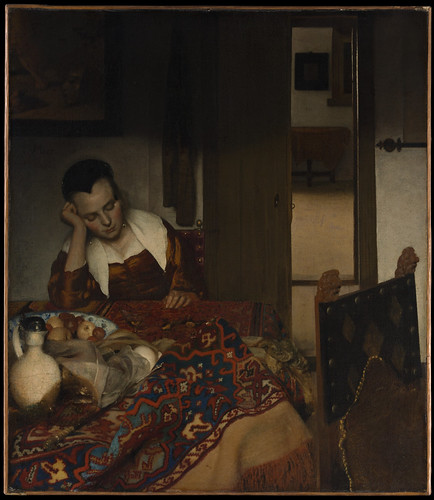 A Maid Asleep, Johannes Vermeer  (Dutch, Delft 1632–1675 Delft) by greta_g