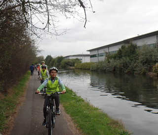26 Oliver leading the group along the canal