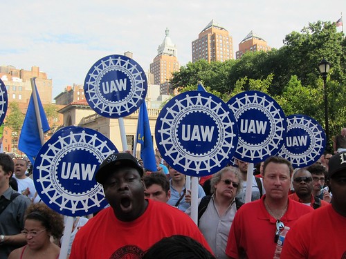 Unions rally for locked-out Con Ed workers, Local 1-2, Union Square: UAW