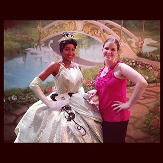 I'm a princess with Tiana! My girls are going to be jealous. #disneyniteatl