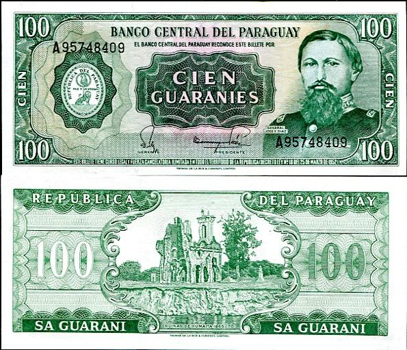 100 Guaranies Paraguaj 1982, Pick 205