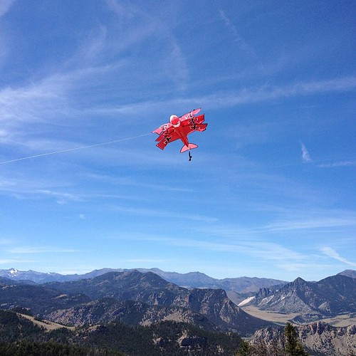 Kite in the mountains