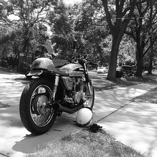 Heading out for a ride. #honda #motorcycle #caferacer by Vic Sultana